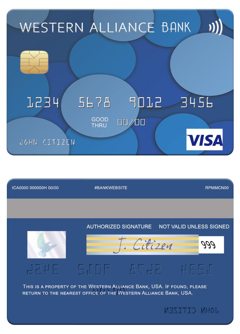 USA Western Alliance Bank visa card